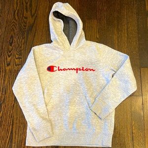 Gray Youth Medium  Champion Hoodie